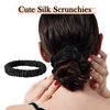 22MM Silk Scrunchies Pack of 7 Pure Mulberry Silk Hair Ties with Elastic Band Silk Scrunchie for Hair No Damage