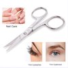 ZIZZLON Nail Scissors Curved Micro Serrated Stainless Steel Eyebrow Scissors for Eyelash, Mustache, Beard, Nose Hair, Toenail – Pedicure, Manicure Scissors for Men and Women