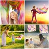 Geyoga 27 Inch Square Play Silk Scarf Juggling Scarves 3 Pcs Play Scarves for Toddlers Rainbow Sweet Fabric Dance Scarves for Kids Pretend Creative Play, Dress Up and Childhood Fun