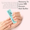 ZMOI Pro Nail Buffer Set –Luxurious Shine Korean 4-Way Nail Buffing Block, Cuticle Pusher, and Mini Nail File Kit – for Natural Shine Nails – Manicure/Pedicure Tools for Home and Salon
