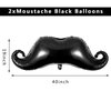 Gejoy 38 Pcs Mustache Balloons Party Decorations Mustache Latex Balloons Beard Foil Birthday Balloons for Baby Shower Birthday Graduation Halloween Party Decoration Supplies