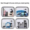 TSA Approved Clear Travel Toiletry Bag wih Zippers Carry-on Travel Accessories Quart Size Toiletries Cosmetic Pouch Makeup Bags for Men and Women (2 pcs)