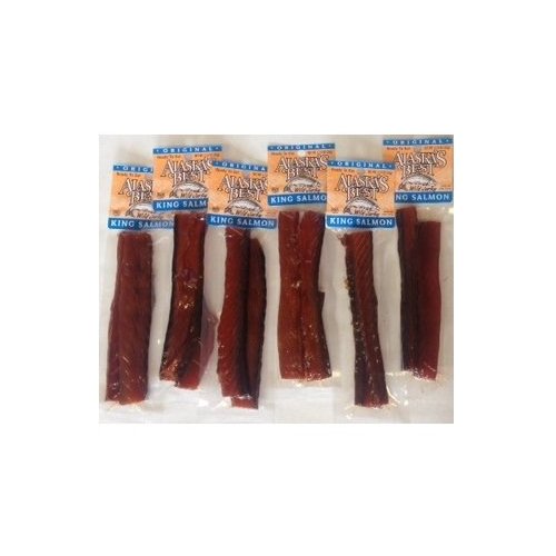 Alaska's Best Original King Salmon Jerky (1oz) - Pack of Six