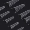 500 Pieces Clear Ballerina Coffin Nail Tips Acrylic Nail Tips Half Cover False Nails Tips Coffin Fake Nails Nail Extension Tips