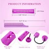 36 Pieces Cold Wave Rod Hair Perm Rods Hair Rollers Perming Rods Curlers with Steel Rat Tail Comb for Hairdressing Styling(Purple, 0.75 Inch)