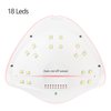 UV LED Nail Lamp, GreenLife 54W 18pcs UV LED Nail Light Portable Nail Lamp Professional Fast Curing nail Dryer for Acrylic nails Gel polish Travel Home School Office use Auto-Sensor -pink
