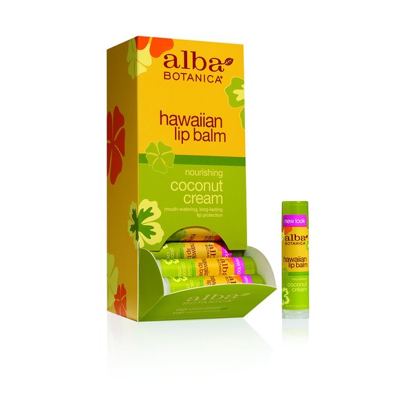 Alba Botanica Coconut Cream Lip Balm, 0.15 oz