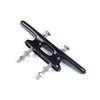 Mxeol Black Boat Cleat 4 inch Dock Cleats Rope Tie Down Nylon for Kayak Marine Pier nautical Décor Include Installation Fasteners 4 Packs