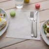 Restaurantware Napluxe Organic Cotton Dinner Napkins - Soft and Durable 9" x 9" Ecru Paper Napkins - Disposable and Recyclable - 50-CT Roll- Restaurantware