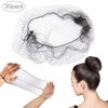 （30Pcs）2 colors Elastic Edge Mesh Invisible Hair Nets Hair Bun Holder for Ballet Dance (black)