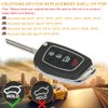 Key Fob Case for Hyundai Sonata Santa Fe Sport 2019 2018 2017 2016 2015 2014 2013 4 Buttons Keyless Entry Remote Control Folding Flip Car Key Fob Cover Shell Replacement with Insert Rubber Pad Keypad