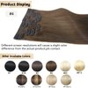 Atbering Clip in Hair Extensions Real Human Hair, Invisible Chocolate Brown Hair Extensions Clip ins for Short or Thin Hiar, Natural Remy Clip on Straight Hair Extensions 16inch 115g 7pcs