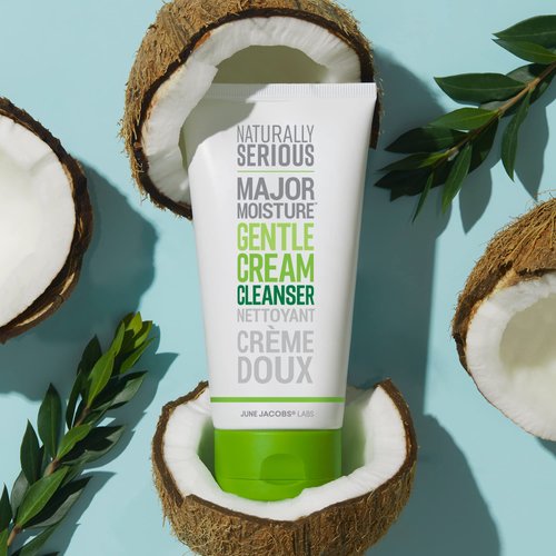 Naturally Serious | Major Moisture Gentle Cream Cleanser, Hydrating Cleanser with Coconut Oil, Makeup-Removing Cleanser, Vegetarian Skincare, Cruelty-Free Skincare