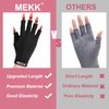 MEKK UV Gloves for Nails, Extra Length UV Light Gloves for Gel Nails UPF99+ UV Gloves Skin Care UV Protection Gloves Professional Manicure Gloves UV Protection UV Nail Gloves (Black)