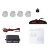 EKYLIN Car Auto Vehicle Reverse Backup Sensors System with 4 Parking Sensors Distance Detection + LED Distance Display + Sound Warning (White Color)