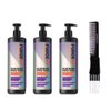 yper Fudge Clean Blonde Damage Rewind Violet Toning Conditioner (33.8 oz) with Teasing Comb Pack of 3