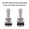 Vaincre 4 PCS TR416 Metal Valve Stems, Tire Valve Stems, High Pressure Valve Stems Outer Mount Fits 0.453" and 0.625" Rim Hole, 1 1/2" Long (Silver)