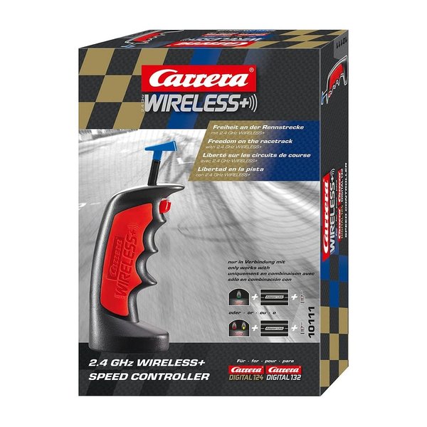 Carrera 10111 Single 2.4GHz Wireless Hand Remote Controller Accessory Part for Digital 132 and 124 Slot car Race Tracks , Red, Black, Blue
