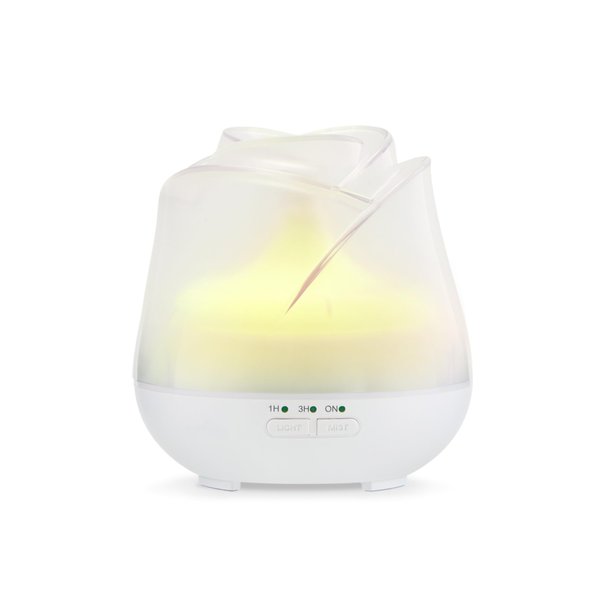 Earnest Living Rose Essential Oil Diffuser 150 ml Mini Ultrasonic Aromatherapy Diffuser for Bedroom, Desk – BPA Free, Quiet Mist, 7-Color Light, Auto Shut-Off, Gift for Women – Frosted White