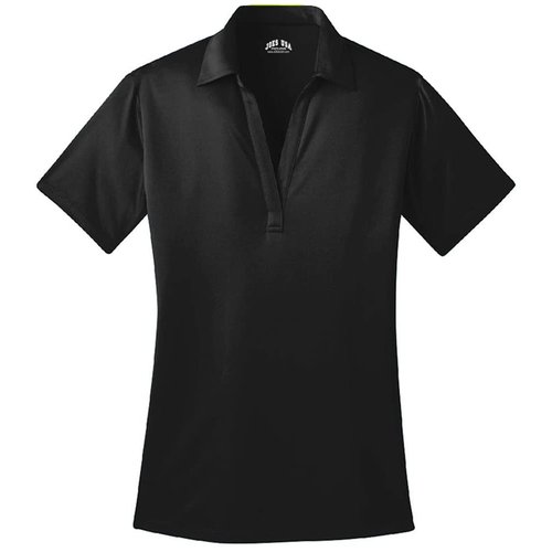 Joe's USA Ladies Silk Touch Golf Polo Shirt-L-Black