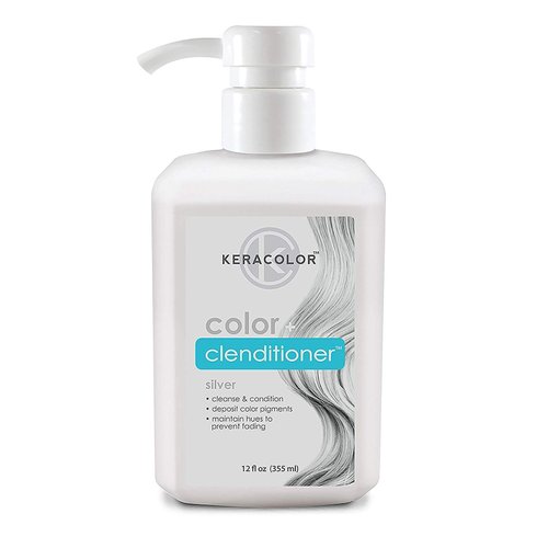 Clenditioner Hair Dye Semi Permanent Hair Color 12oz (Silver)