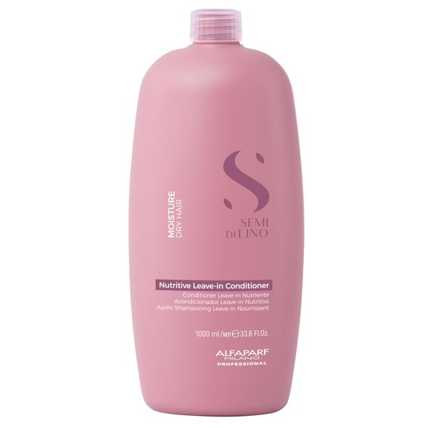 Alfaparf Milano Semi Di Lino Moisture Nutritive Leave In Hair Conditioner - Professional Quality for Softer, Shinier & Hydrated Hair - SLS, Paraben & Paraffin Free - Color Safe Hair Care (33.8 Fl. Oz)