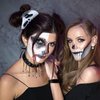 2Pcs Halloween Fun Hair Accessories Ghost Metal Grab Clip 3.4 Inch Skull Non-Slip Medium Hair Clip Unique Hair Decorations,by JINBUYAO (Mask)
