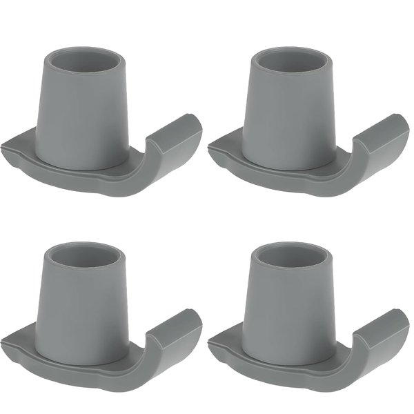 Magicorange Walker Glide Skis, 4 Pcs Universal Fit Walker ski Glides,Easy to Use Rubber Walker Glides,Walker Feet Replacement (Grey)