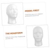 FRCOLOR mannequin head human body model eye glasses holder cap for men headphone stand manikin foam heads for wigs wig head wig stand head model hat display stand earphone model head white
