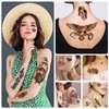 77 sheets Classic Temporary Tattoos Adults, Old School Tattoos Stickers, Sailor Jerry Style Fake Tattoo, American Traditional Flower Rose Arm Temporary Tattoos for Women Men Kids