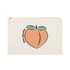 The Cotton & Canvas Co. Just Peachy Summer Beach Cosmetic Bag and Travel Make Up Pouch