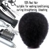 Simnient African Mannequin Head with 100% Human Hair Mannequin Head Curly Cosmetology Afro Mannequins Heads with Stand for Display Practice Braiding Styling Training Head Hair Styling With Gift