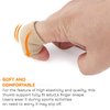 Zittop 10 pcs Finger Sleeves, Thumb Splint Brace Support Protector Breathable Elastic Finger Tape for Pain Relief Arthritis Trigger Finger Sports Aid Basketball Baseball Volleyball（Skin）