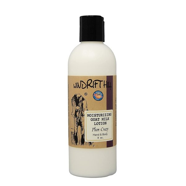 Windrift Hill Plum Crazy Moisturizing Goat Milk Hand & Body Lotion 8 Ounce Bottle
