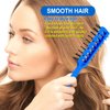 VESS Styling Ceramic Hair Brush 9-row Round Type, for Bow and Styling Made in Japan (No.80 Blue)