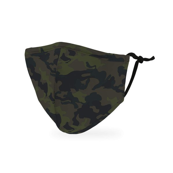 WEDDINGSTAR 3-Ply Kid's Washable Cloth Face Mask Reusable and Adjustable with Filter Pocket - Camo