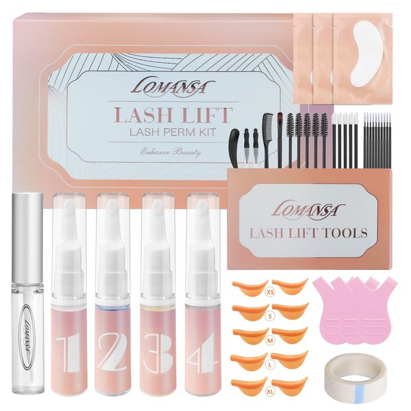 Lomansa 2024 Eyelash Lift Kit - Lash Lift Kit Professional Instant Lifting Curling Eyelash Perm Kit for Salon at Home Use