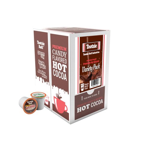Tootsie Roll Candy Flavored Cocoa Hot Chocolate Pods Compatible With 2 Keurig Brewers, Hot Cocoa Variety Pack, 40 Count