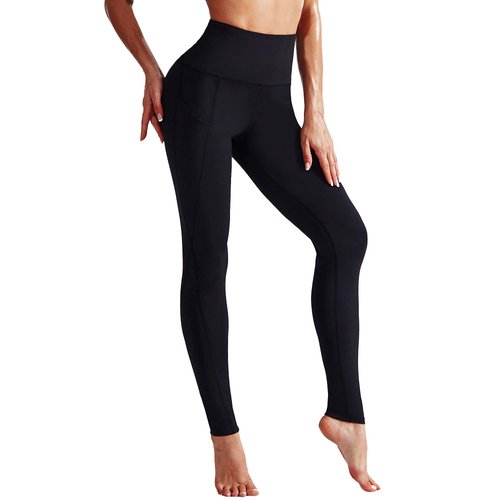 NELEUS 3 Pack Tummy Control High Waist Running Workout Leggings,9017,Black,Grey,Navy Blue,US S,EU M
