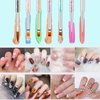 MAGIC ARMOR 10pcs Nail Art Brushes-Double Ended Nail Art Liner Brush and Dotting Tools set, Nail Art Tools Shiny Handles-Easy To Use Nail Art Point Drill Drawing Tools for Beginner DIY Nail Art Design