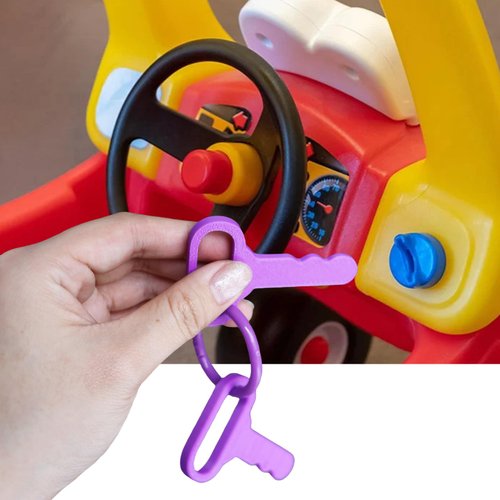TEYOUYI Replacement Key for Little Tikes Cozy Coupe Accessories for Little Tikes Cozy Coupe Personalized Gifts for Toy Car to Kids 2pcs Purple