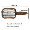 TAN MUJIANG Natural Wooden Paddle Hair Brush- Eco-Friendly 100% Wood Detangling Hairbrush for Women Men and Kids - Reduce Frizz and Massage Scalp