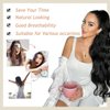 Vexwig Ponytail Extension Long Curly Wavy Claw Clip in Ponytail Hair Extensions Curly Pony Tail Natural Wavy Synthetic Hair piece for Women, (Natural Black 1B#)