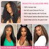 BEACIYA Wear and Go Glueless Wigs Human Hair Pre Cut Pre Plucked 250 Density 6x4 HD Lace Closure Wigs Human Hair No Glue Kinky Curly Wigs Human Hair for Black Women 24 Inch
