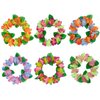 WLBON Hawaiian Headband Wristbands Hawaii Tropical Luau Women Leaf Flower Headpiece Hairband Hair Bands Bracelets Beach Summer Wedding Holiday Festival Birthday Dress Up Party Decorations Supplies