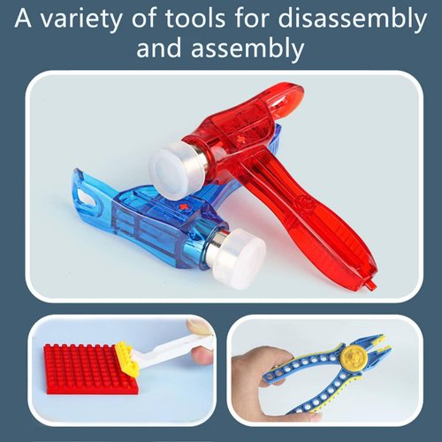 ENHANA Building Blocks Separator Tool Kit Brick Tools Technic Blocks Tool Set Including 1 Multi-Functional Hammer，1 Pliers，1 Tweezers 8 Brick Separator