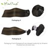 WindTouch Clip in Hair Extensions Human Hair Extensions 18 Inch 120g 7pcs #2T6P2 Dark Brown to Chestnut Brown Balayage Clip in Hair Extensions Clip in Hair Extensions Real Human Hair Double Weft