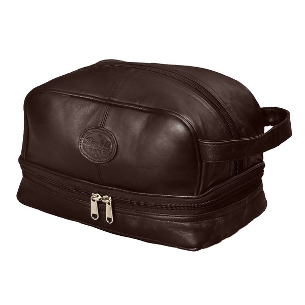 Bayfield Bags Mens Leather Toiletry Bag Dopp Kit (BROWN) Leather Toiletry Bag For Men (10x6x5) Our Mens Shaving Bag Bottom Compartment Holds More In This Mens Toiletry Kit