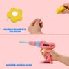 Magic4u Toy Tool Set Girl Pretend Play Construction Tool Accessories Tool Toys with Hat Tool Box Tape Measure Toy Electric Drill Hammer