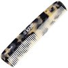 Kent R7T TW Fine and Wide Tooth Hair Comb - 5.1" Handmade Pocket Comb for Men, Best Beard Comb and Mustache Comb for Everyday Grooming and Styling - Sawcut Kent Comb, Made in England